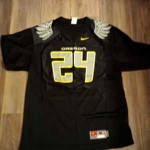 Oregon Ducks Nike Size Medium Authentic Jersey Blue With silver wings